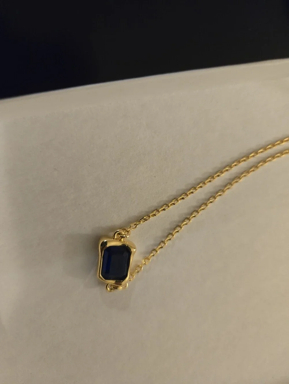 NWT Kate Spade Molten Glass Cubic Zirconia Solitaire Bracelet Dark Blue